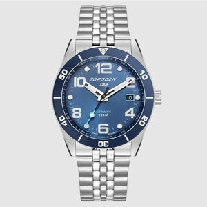 New Torgoen TN-1296 T53 Diver Automatic Blue 41mm Steel Strap Watch